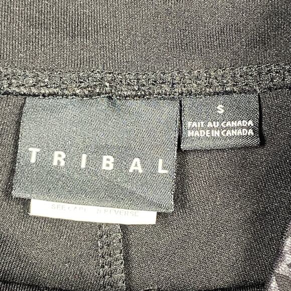 Tribal Leggings Womens Small Black Gold Metallic Animal Print Yoga Pants Canada - Picture 3 of 4